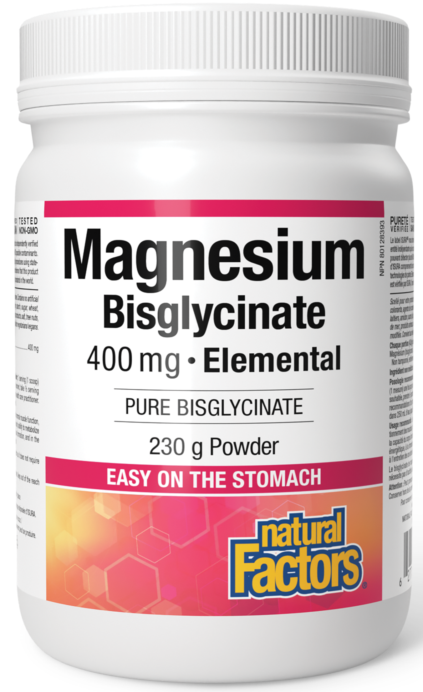 NATURAL FACTORS Magnesium Bisglycinate 400 mg Powder