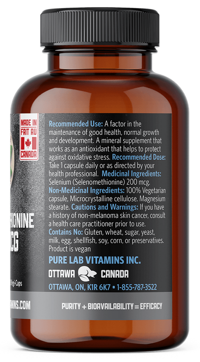 Brown supplement bottle with label on a black background