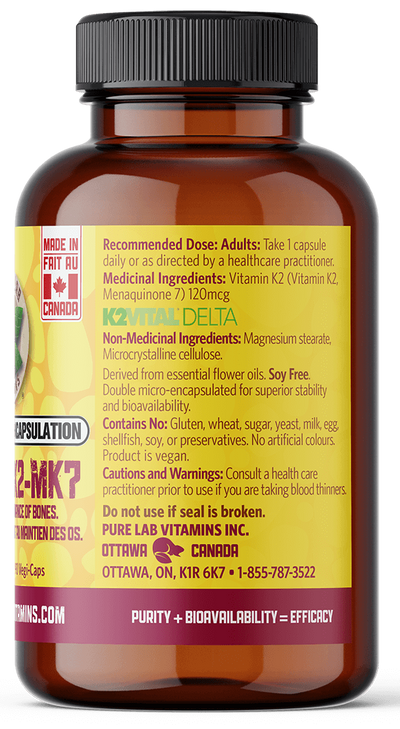 Vitamin supplement bottle with label on a black background