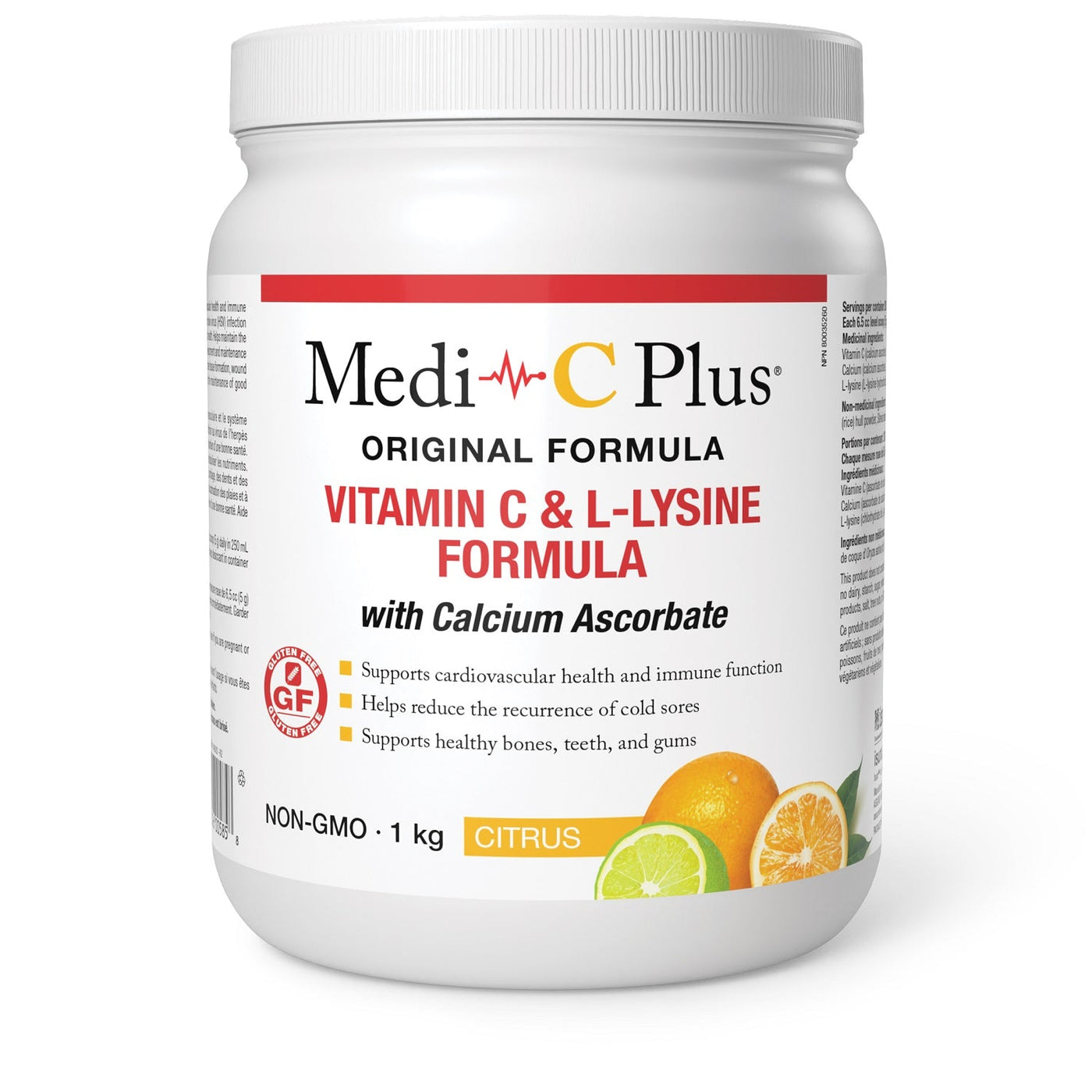 Medi-C Plus Vitamin C & L-Lysine with Calcium Ascorbate (Citrus  - 1 kg)