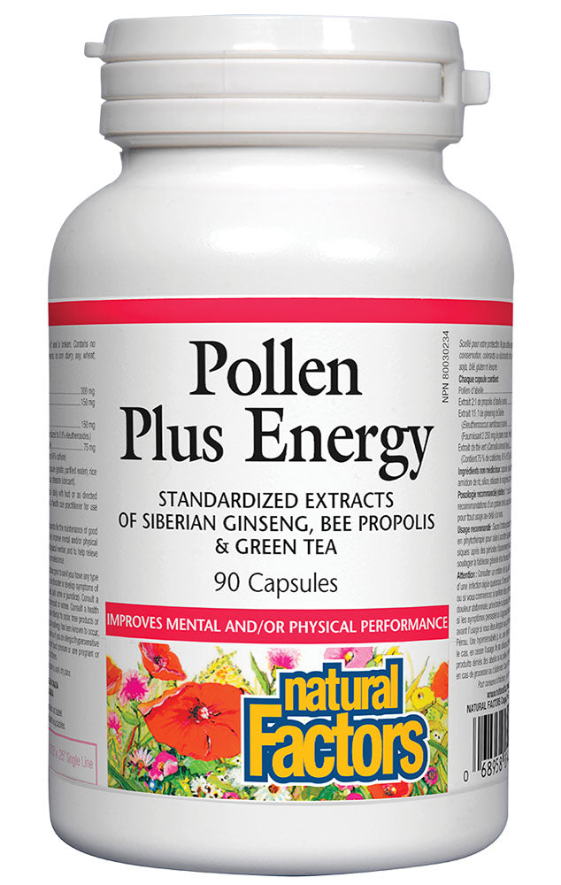 NATURAL FACTORS Pollen Plus Energy (60 caps)