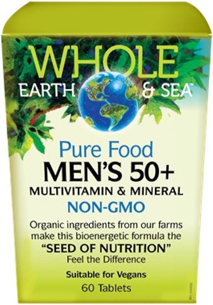 WHOLE EARTH & SEA Mens Multi & Mineral 50 + (60 tabs)