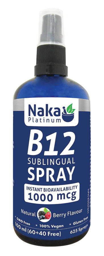NAKA PLATINUM B12 Sulingual Spray Berry (1000 mcg - 100 ml)