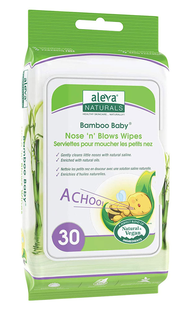 ALEVA NATURALS Bamboo Baby Nose n Blows Wipes (30 pk)