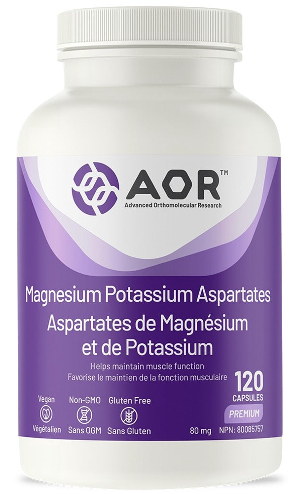 AOR Magnesium Potassium Aspartates (120 veg caps)