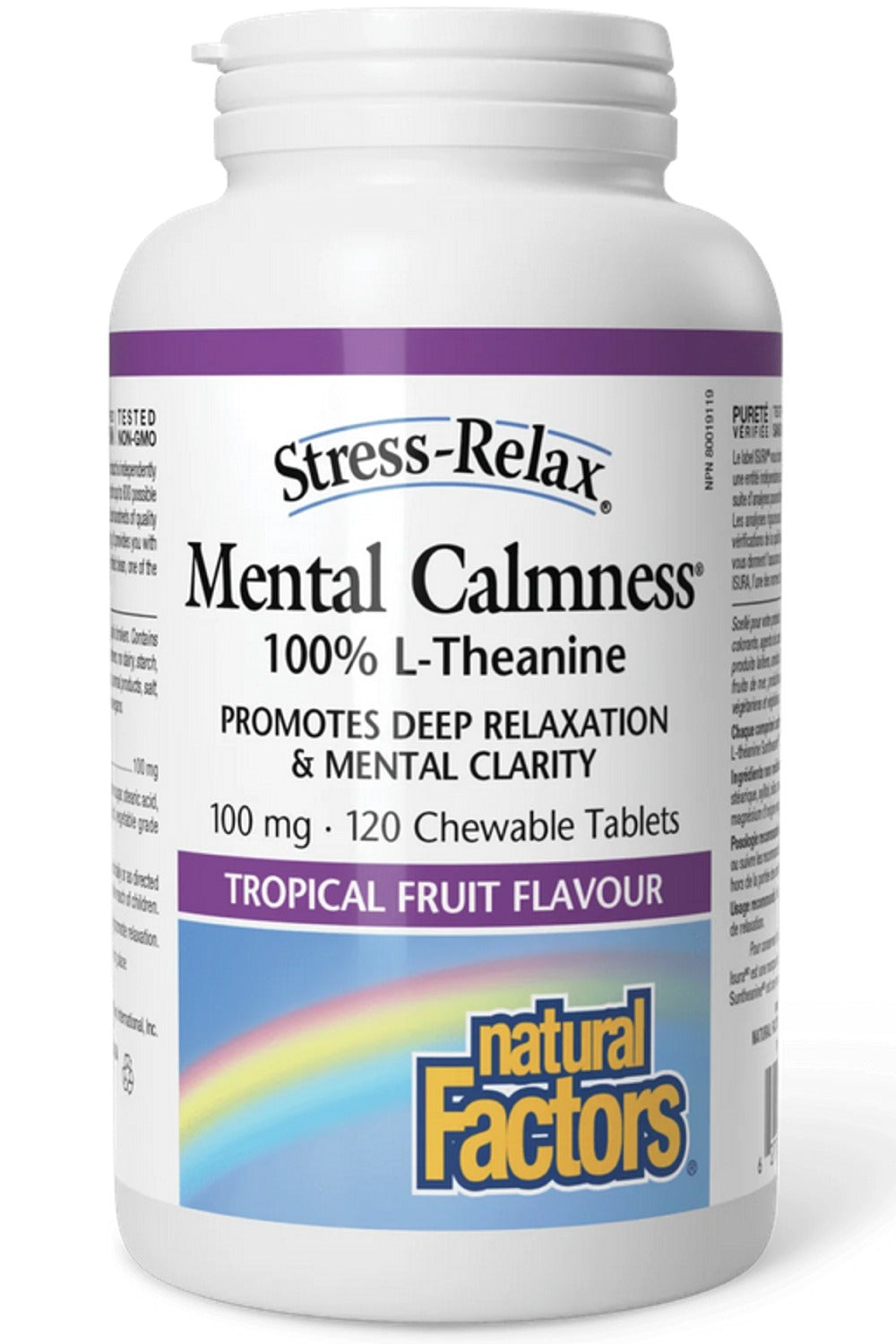 STRESS RELAX Mental Calmness (100 mg - Tropical Fruit - 120 Chewables)