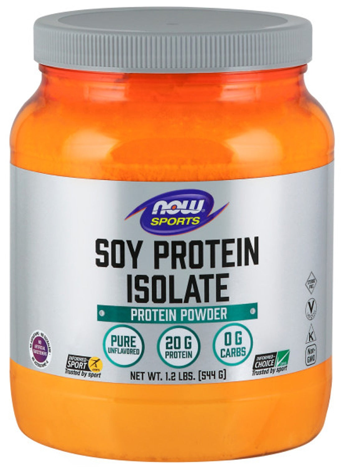 NOW SPORTS Soy Protein Isolate (Unflavoured - 544 gr)