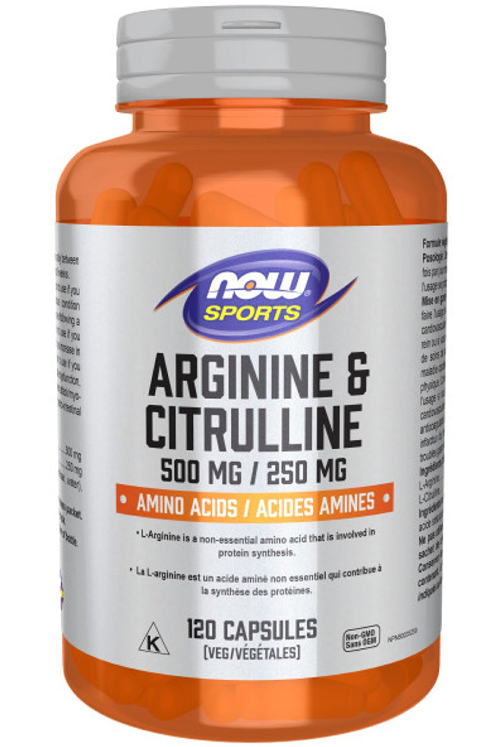 NOW SPORTS Arginine and Citrulline (120 vcaps)