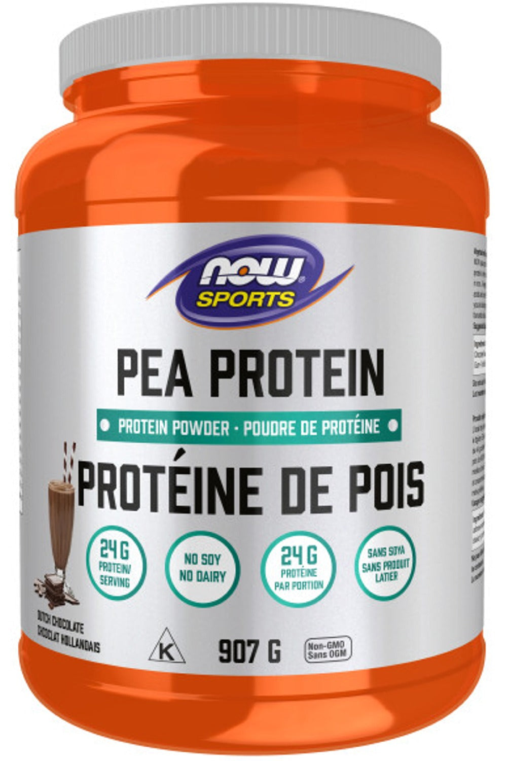 NOW SPORTS Pea Protein (Dutch Chocolate - 907 gr)