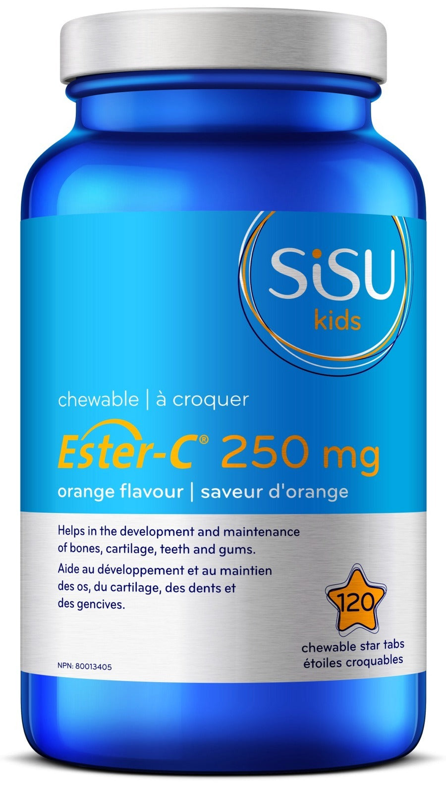 SISU Kids Ester-C 250 mg (Orange - 120 chew tabs)
