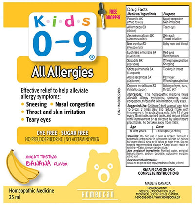 HOMEOCAN Kids 0-9 Allergy (25 ml)