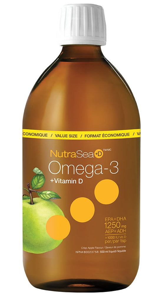 NUTRASEA Omega 3 +D (Crisp Apple - 500 ml)
